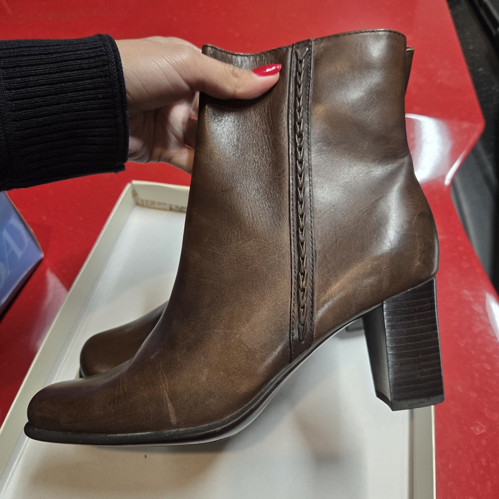 Brown Leather Ankle Boots